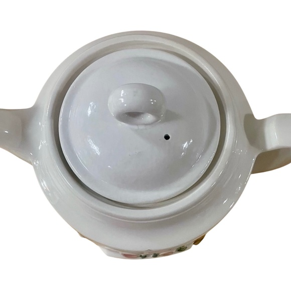 Vintage 1940’s Porceleir Vitreous Tea Pot Raised Hearth Fire Place Scene Cottage - Picture 6 of 10